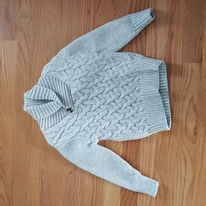 Cat & Jack heather gray sweater, shawl collar pullover sweater, size xs 4/5